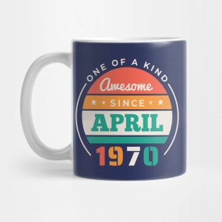 Retro Awesome Since April 1970 Birthday Vintage Bday 1970 Mug